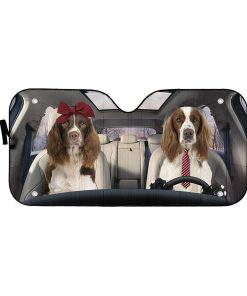 Gearhumans Gearhuman 3D English Springer Spaniel Dog Auto Car Sunshade GV10037 Auto Sunshade 57''x27.5''