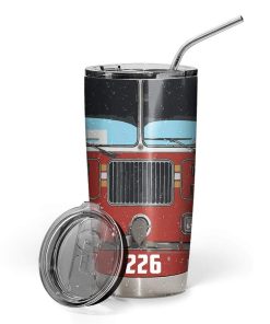 Gearhumans Gearhuman 3D Fire Truck Custom Name Design Vacuum Insulated Tumbler GV14055 Tumbler 20oz