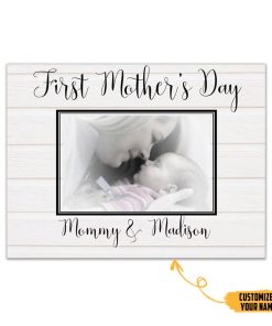 Gearhumans Gearhuman 3D First Mothers Day Custom Name Canvas GJ300302 Canvas 1 Piece Non Frame M