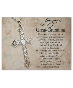 Gearhumans Gearhuman 3D For My Great Grandma Cross Mothers Day Gift Custom Canvas GW220320 Canvas 1 Piece Non Frame M