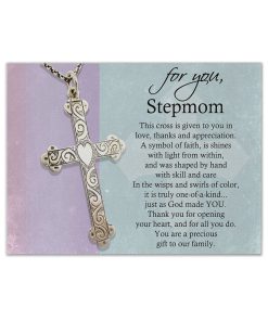 Gearhumans Gearhuman 3D For My Stepmom Cross Mothers Day Gift Custom Canvas GW220319 Canvas 1 Piece Non Frame M