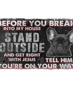 Gearhumans Gearhuman 3D French Bulldog Before You Break Into My House Custom Doormat GW010427 Doormat Doormat S(15,8''x23,6'') 