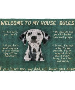 Gearhumans Gearhuman 3D Great Dane Dog Welcome To My House Rules Custom Doormat GW120316 Doormat Doormat S(15,8''x23,6'')