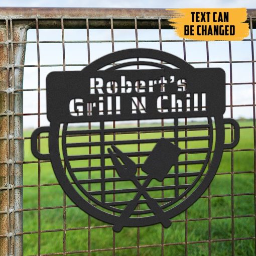 Gearhumans Gearhuman 3D Grilling Custom Text Metal Sign GB19031 Metal Sign