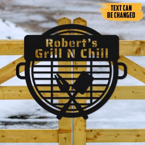 Gearhumans Gearhuman 3D Grilling Custom Text Metal Sign GB19031 Metal Sign