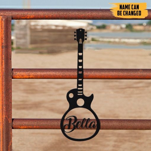 Gearhumans Gearhuman 3D Guitar Custom Name Metal Sign GW190318 Metal Sign