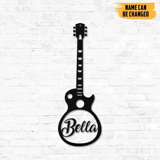 Gearhumans Gearhuman 3D Guitar Custom Name Metal Sign GW190318 Metal Sign Metal Sign XS(8'x8')