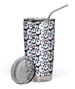 Gearhumans Gearhuman 3D Halloween Creppy Eyes Cusom Design Vacuum Insulated Tumbler GN170821 Tumbler 20oz