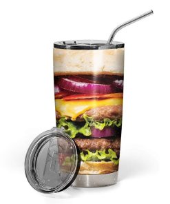 Gearhumans Gearhuman 3D Hamburger Custom Design Vacuum Insulated Tumbler GV21053 Tumbler 20oz