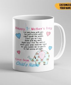 Gearhumans Gearhuman 3D Happy 1st Mothers Day Custom Name Mug GJ020404 Mug 11oz