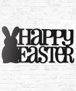 Gearhumans Gearhuman 3D Happy Easter Bunny Custom Metal Sign GW18032 Metal Sign Metal Sign S(12'x12')