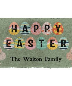 Gearhumans Gearhuman 3D Happy Easter Custom Name Doormat GW160324 Doormat Doormat S(15,8''x23,6'') 