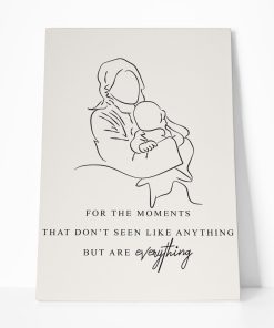 Gearhumans Gearhuman 3D Happy Mothers Day Gift For A First Time Mom Custom Canvas GO25033 Canvas 1 Piece Non Frame M