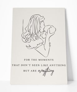 Gearhumans Gearhuman 3D Happy Mothers Day Gift For A First Time Mom Custom Canvas GO250353 Canvas 1 Piece Non Frame M