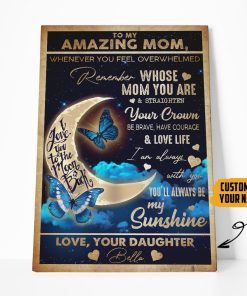 Gearhumans Gearhuman 3D Happy Mothers Day Gift To My Amazing Mom Custom Name Canvas GO260312 Canvas 1 Piece Non Frame M