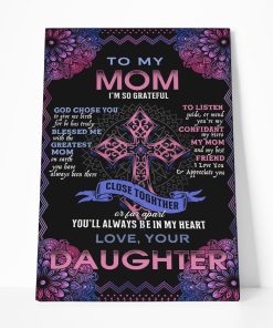 Gearhumans Gearhuman 3D Happy Mothers Day Gift To My Mom Custom Canvas GO250349 Canvas 1 Piece Non Frame M