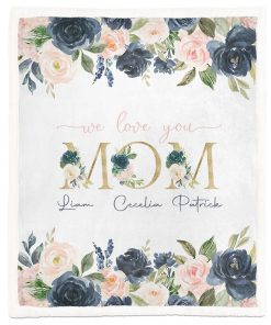 Gearhumans Gearhuman 3D Happy Mothers Day Gift We Love You Mom Custom Name Blanket GO260358 Blanket Blanket M(51''x59'')