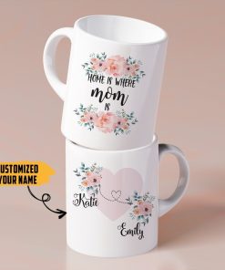 Gearhumans Gearhuman 3D Happy Mother's Day Home Is Where Mom Is Long Distance Mothers Day Gift Custom Name Mug GO260356 Mug 11oz