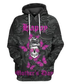 Gearhumans Gearhuman 3D Happy Mothers Day Skull Mothers Day Gift Custom Tshirt Hoodie Apparel GW24033 3D Apparel Hoodie S