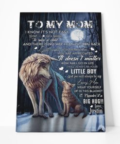 Gearhumans Gearhuman 3D Happy Mothers Day Special Gift for Mother From Son Custom Canvas GO260313 Canvas 1 Piece Non Frame M