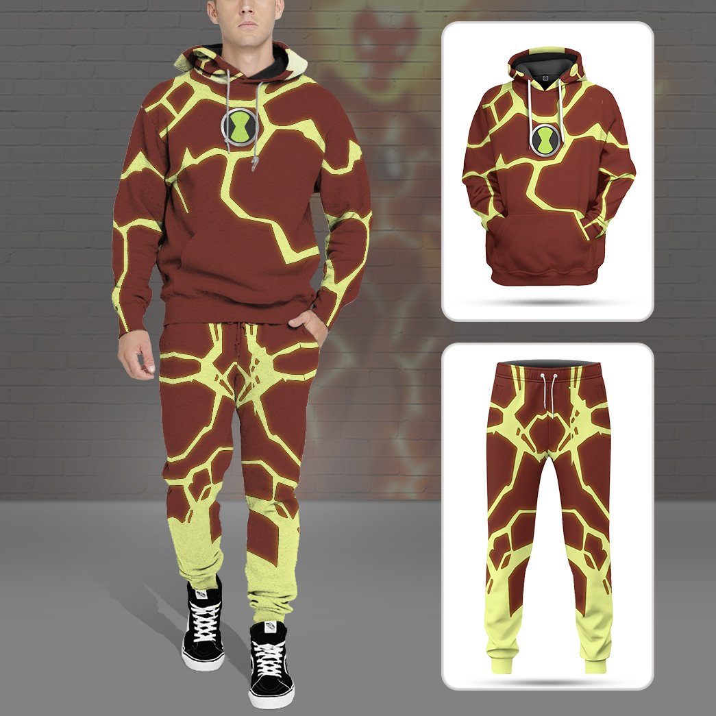 Gearhumans 3D Heatblast Ben Ten Sweatpants 5 Gearhumans Gearhuman 3D Heatblast Ben Ten Sweatpants GV15031 Sweatpants