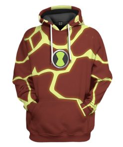 Gearhumans Gearhuman 3D Heatblast Ben Ten Tshirt Hoodie Apparel GV120310 3D Apparel Hoodie S