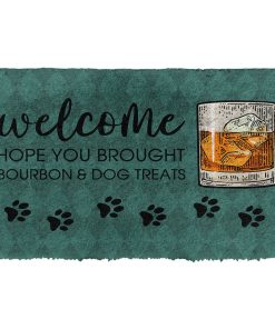 Gearhumans Gearhuman 3D Hope You Brought Bourbon And Dog Treats Custom Doormat GW240310 Doormat Doormat S(15,8''x23,6'') 