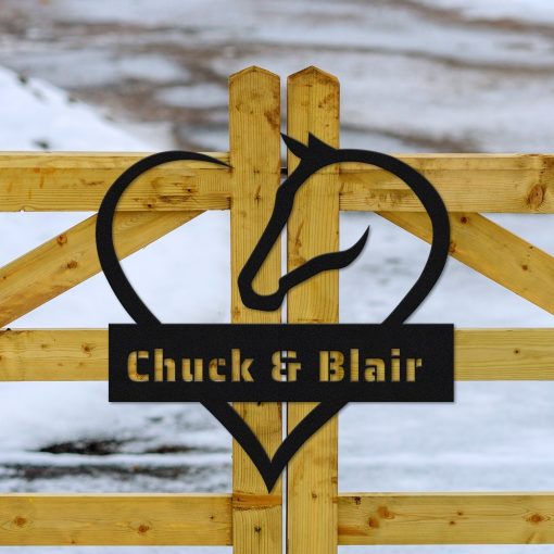 Gearhumans Gearhuman 3D Horse Custom Name Metal Sign GB19035 Metal Sign