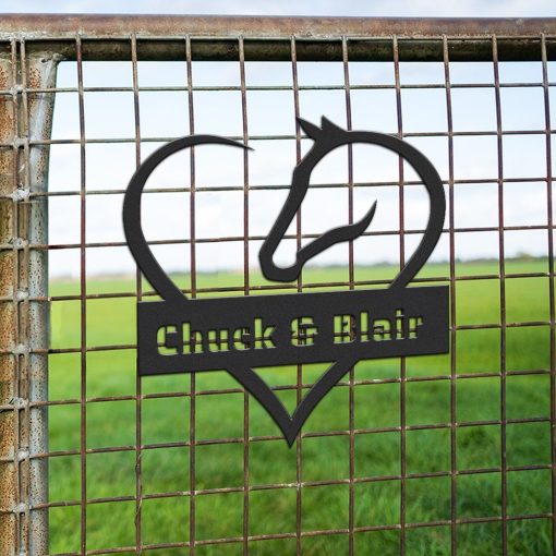 Gearhumans Gearhuman 3D Horse Custom Name Metal Sign GB19035 Metal Sign