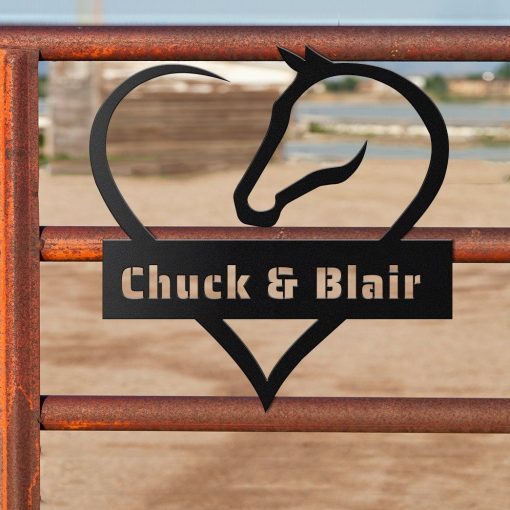 Gearhumans Gearhuman 3D Horse Custom Name Metal Sign GB19035 Metal Sign