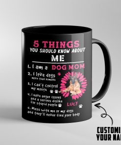 Gearhumans Gearhuman 3D I Am A Dog Mom German Shepherd Dog Custom Name Mug GV22033 Mug