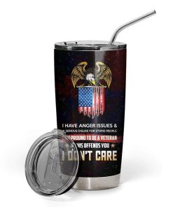 Gearhumans Gearhuman 3D I Am A Grumpy Veteran Custom Design Vacuum Insulated Tumbler GV15055 Tumbler 20oz