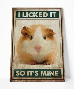Gearhumans Gearhuman 3D I Licked It Guinea Pig Canvas GB110314 Canvas 1 Piece Non Frame M