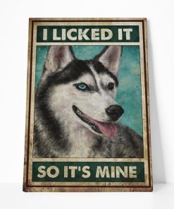 Gearhumans Gearhuman 3D I Licked It Husky Canvas GB110313 Canvas 1 Piece Non Frame M