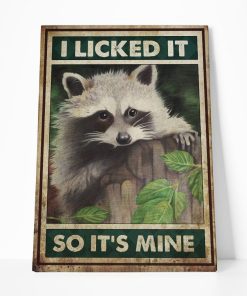 Gearhumans Gearhuman 3D I Licked It Raccoon Canvas GB110312 Canvas 1 Piece Non Frame M