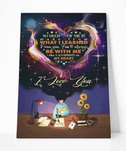 Gearhumans Gearhuman 3D I Love You With All My Heart Mom Canvas GJ010423 Canvas 1 Piece Non Frame M
