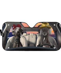 Gearhumans Gearhuman 3D Italian Greyhound Dog Auto Car Sunshade GV11034 Auto Sunshade 57''x27.5''