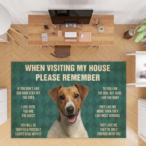 Gearhumans Gearhuman 3D Jack Russell Terrier Dog Carpet GV240315 Square Carpet