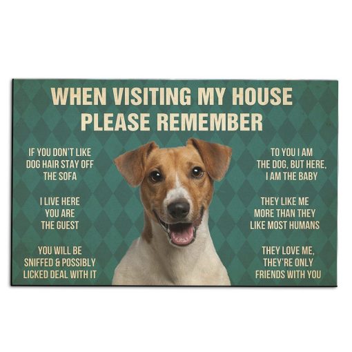 Gearhumans Gearhuman 3D Jack Russell Terrier Dog Carpet GV240315 Square Carpet Carpet S