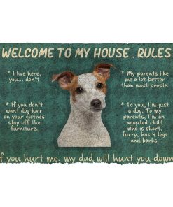 Gearhumans Gearhuman 3D Jack Russell Terrier Welcome To My House Rules Custom Doormat GW12036 Doormat Doormat S(15,8''x23,6'')