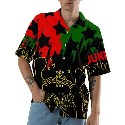 Gearhumans GEARHUMAN 3D Juneteenth Hawaii Shirt ZZ2704213 Hawai Shirt