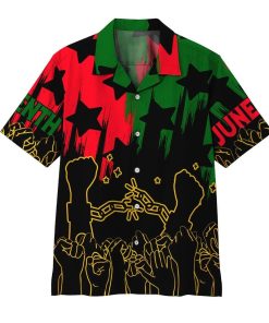 Gearhumans GEARHUMAN 3D Juneteenth Hawaii Shirt ZZ2704213 Hawai Shirt Short Sleeve Shirt S 