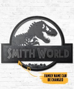 Gearhumans Gearhuman 3D Jurassic World Custom Name Metal Sign GV19033 Metal Sign Metal Sign XS(8'x8')
