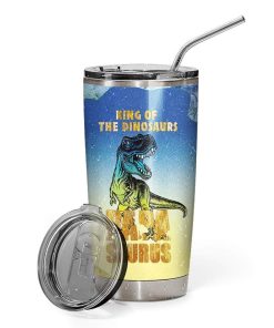 Gearhumans Gearhuman 3D King of The Dinosaurs Papa Saurus Custom Name Design Vacuum Insulated Tumbler GV12057 Tumbler 20oz