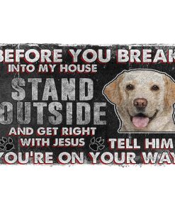 Gearhumans Gearhuman 3D Labrador Retriever Before You Break Into My House Custom Doormat GW010431 Doormat Doormat S(15,8''x23,6'') 