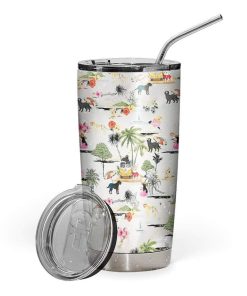 Gearhumans Gearhuman 3D Labrador Retriever Hawaii Beach Retro Custom Design Vacuum Insulated Tumbler GV220613 Tumbler 20oz