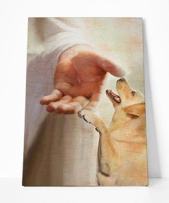 Gearhumans Gearhuman 3D Labrador Retriever Take My Hand Jesus God Custom Canvas GW300310 Canvas 1 Piece Non Frame M