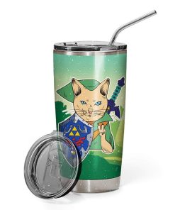 Gearhumans Gearhuman 3D Legend of Meowda Design Vacuum Insulated Glitter Tumbler GH25055 Glitter Tumbler 20oz/Glitter