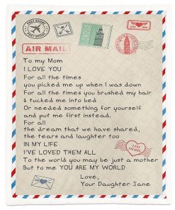 Gearhumans Gearhuman 3D Letter To My Mom Mothers Day Gift Custom Name Blanket GW23031 Blanket Blanket M(51''x59'')