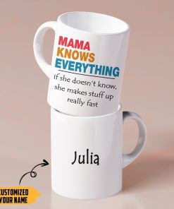 Gearhumans Gearhuman 3D Mama Knows Best Mothers Day Gift Custom Name Mug GW24037 Mug